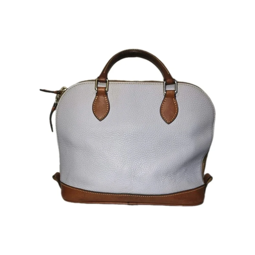 Dooney Bourke Pebble LargeDoomed Satchel ‎ Light Blue/Brown W/Shoulder Strap